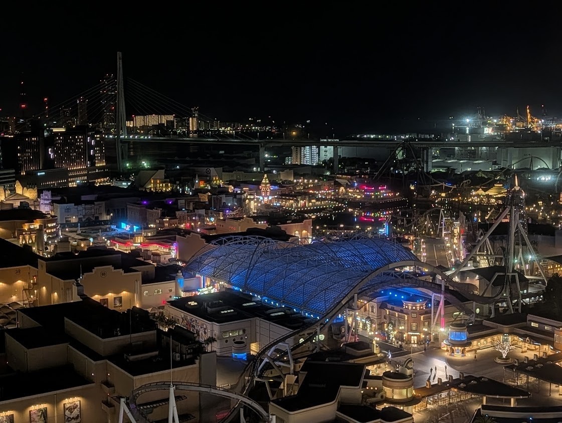ホテルからのUSJ夜景
