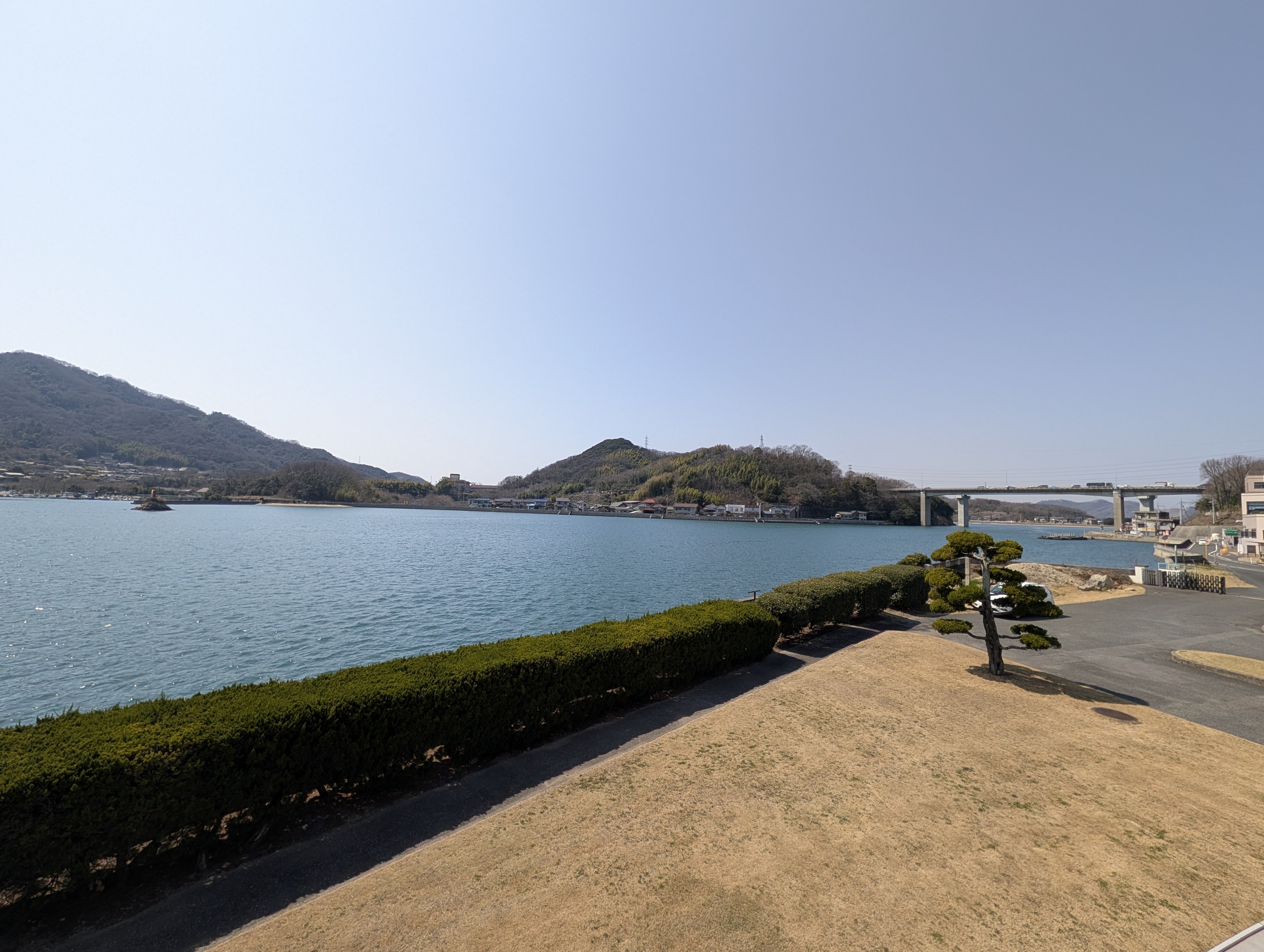 博物館から望む笠岡の海