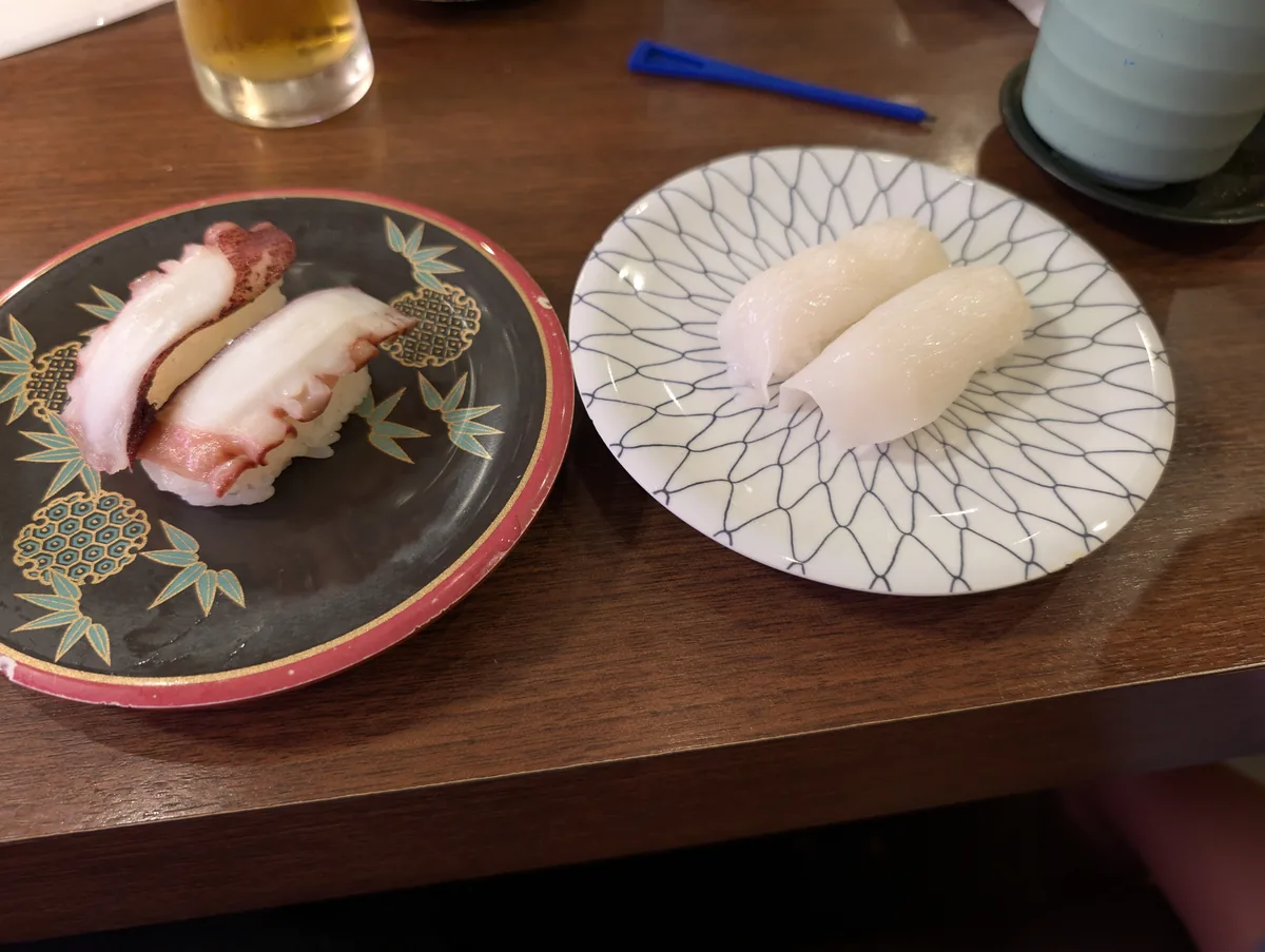 タコとイカの握り