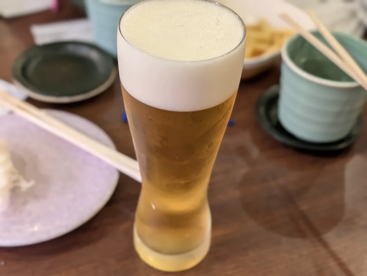 寿司みなとで飲んだビール